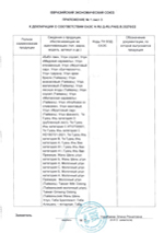 Мосчайторг - сертификат: таможенный союз - приложение к декларация о соответствии № RU Д-RU.РА02.В.33270/22