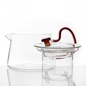   Стеклянный  чайник "Хаджин Ред" со стеклянной колбой 700 мл  