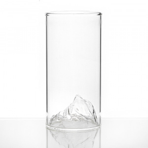 Cтеклянная чашка "Шан" с рифленым рисунком 250 мл