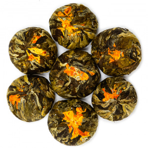 Связанный чай - Сянь Нюй Хуа со вкусом "Медовая дыня"