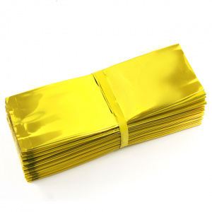 Пакет  МЕТАЛЛ  "Золото" для чая 50 грамм раз. 60*180мм блок 50шт.
