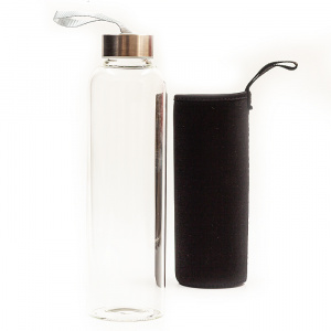 Бутылка походная с чехлом (стекло) 580мл