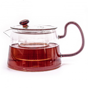   Стеклянный  чайник "Хаджин Ред" со стеклянной колбой 700 мл  