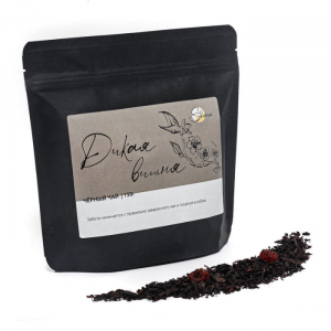 Черный чай "Дикая вишня" Shemua 150 г в упаковке