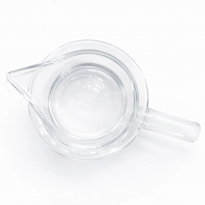 Чахай (сливник) Jin Pin De - с Белой ручкой из боросиликатного стекла