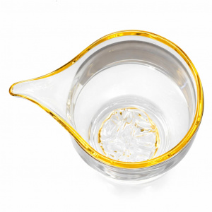 Чахай (сливник) Золотая гора, окантовка дерево из боросиликатного стекла