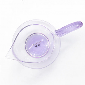 Чахай (сливник) Корона - Голубая ручка из боросиликатного стекла