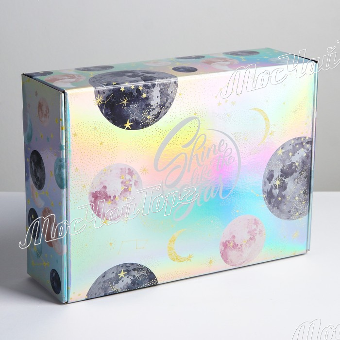 Подарочная упаковка: купить Коробка подарочная складная "Shine" 30,5*22 ...